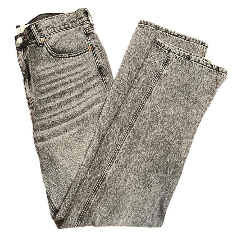 Cello Grey Denim High Rise Relaxed Fit Jeans